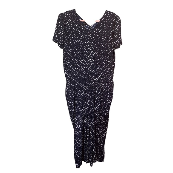 Navy Polka Dot Jumpsuit - Picture 2 of 13